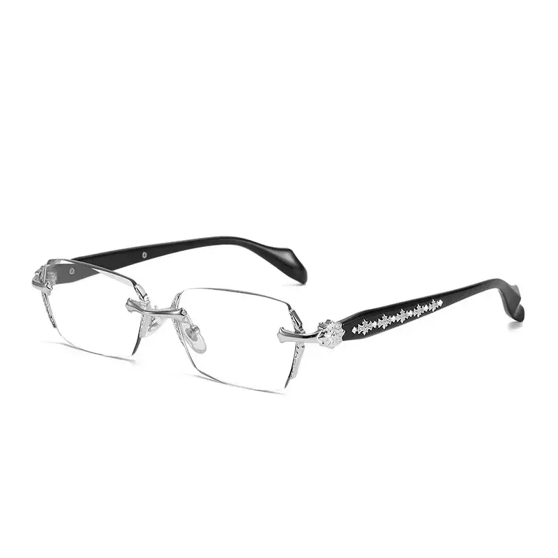 New Retro Frameless Ultra Light Women Men Reading Glasses Blocking Blue Light Computer Presbyopia Eyewear Eyeglasses +1.0..+4.0
