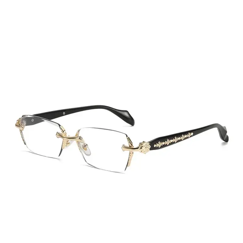 New Retro Frameless Ultra Light Women Men Reading Glasses Blocking Blue Light Computer Presbyopia Eyewear Eyeglasses +1.0..+4.0