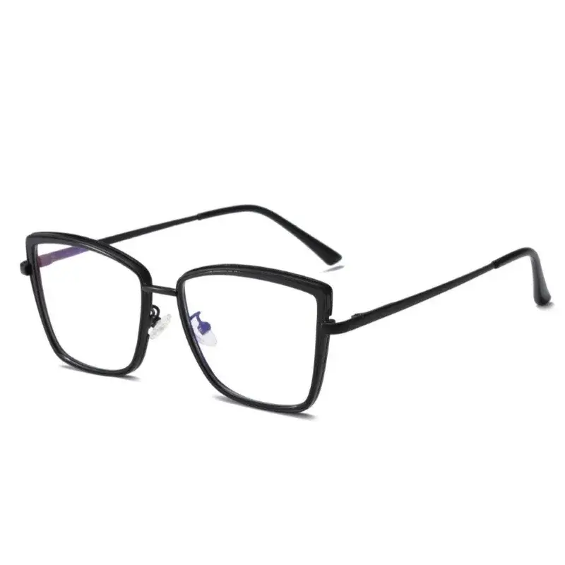 New Korean Women Fashionable Oversized Eyeglasses Frame Anti Blue Light Glasses Myopia Glasses Frame Flat Lens Men Wholesale