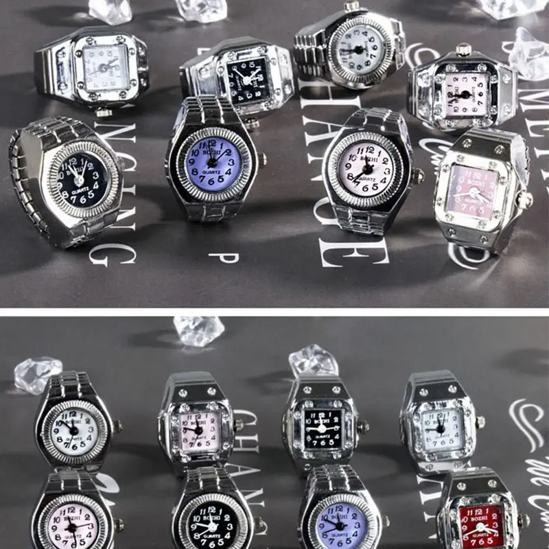 1PCS New Finger Watch Men's and Women's Quartz Watch Mini niche Finger Watch Can Watchs Time True Watchs Ring Watchs Trend