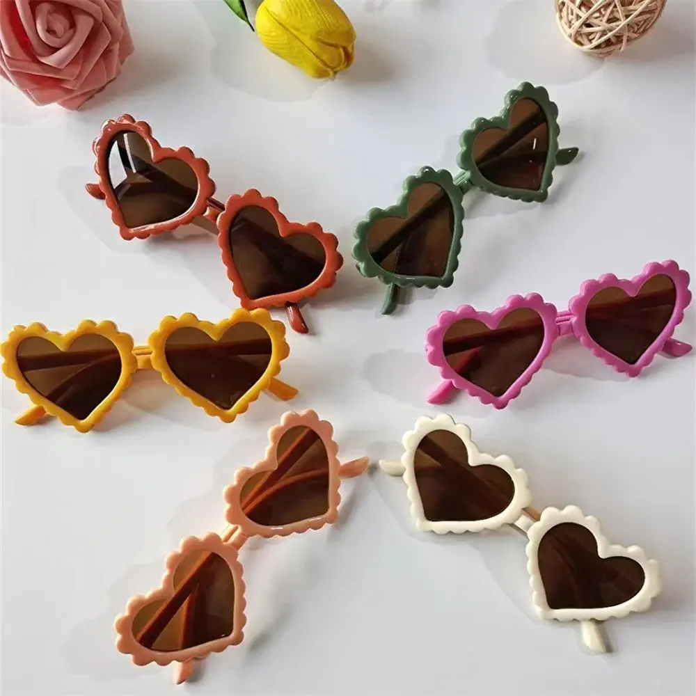 Cute Cartoon Heart Sunglasses Children Baby Sunglasses Boys Girls UV400 Sun Glasses Shades Kids Gifts Fashion Party Eyeglasses