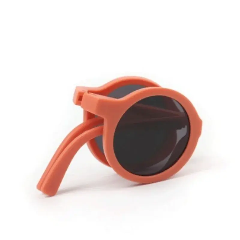 Foldable Kids Sunglasses Girls Boys Cute Round Sun Glasses Children Street Beat Eyeglasses Baby Shades Eyewears UV Protection