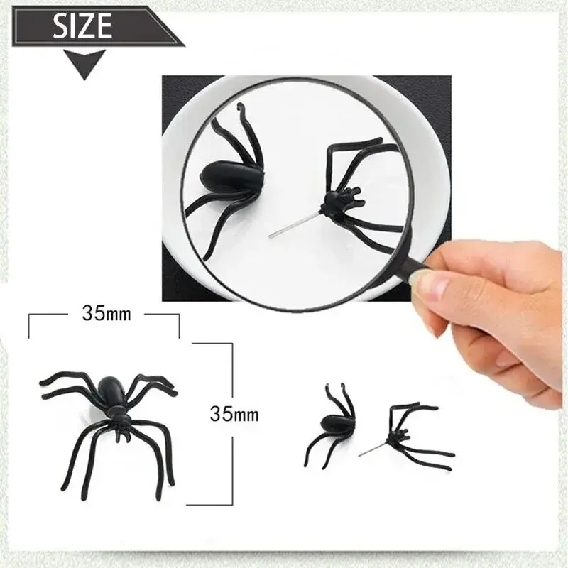 1pcs New Girl Funny Halloween Punk Front and Back Spider Earring Women Exaggeration Trickery Ear Stud