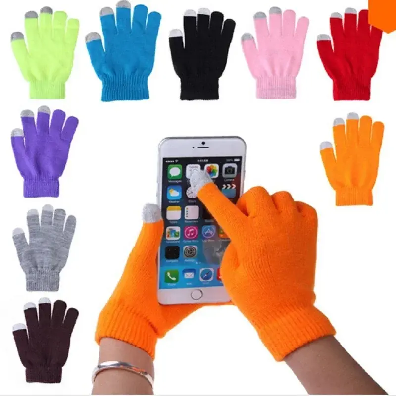 1pair New Tactical Gloves Eldiven Gloves Glove Touch Sensory Screen Soft Knitted Winter Warmer Smart for All Phones Guantes