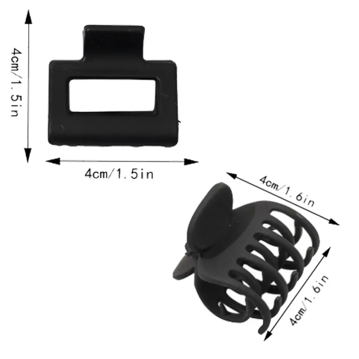 New Fashion Medium Hair Claw Clips Non-slip Crab Square Matte for Women Girls Strong Hold Banana Clips Shark Hair Clip