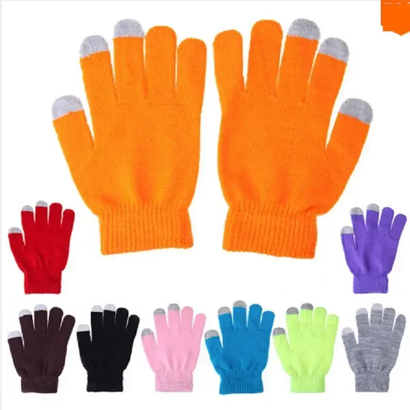 1pair New Tactical Gloves Eldiven Gloves Glove Touch Sensory Screen Soft Knitted Winter Warmer Smart for All Phones Guantes