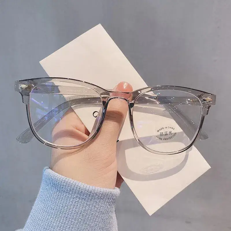 New Anti-Blue Light Glasses Ladies Flat Mirror Blu-ray Computer Goggles Retro Glasses Frame Women's Square Frame