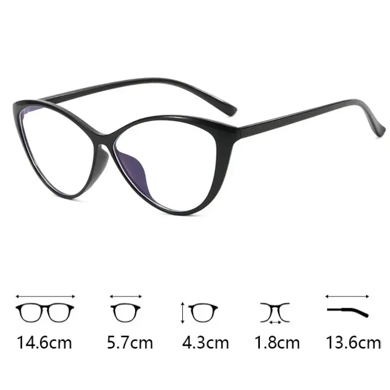 Fashion Trend Minus Diopter Myopia Glasses for Women Men Retro Cat Eye Frame Near-sighted Prescription Eyewear Diopter 0 TO -4.0
