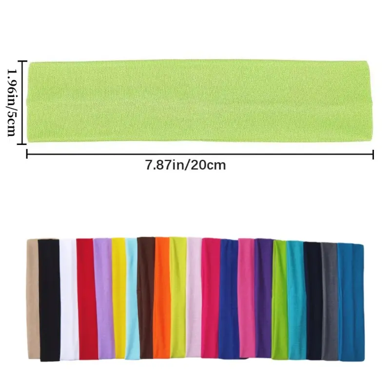 New Summer Sports Yoga Headbands for Women Adjustable Men Running Absorb Sweat Elastic Hair Bands Solid Color Headband Wholesale
