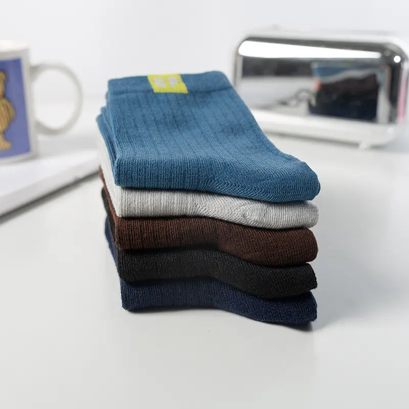 1/5 Pairs Mid-Calf Socks Warm Socks Long Sweat-Absorbing Breathable Socks Trendy Versatile Fall and Winter Sports Sock