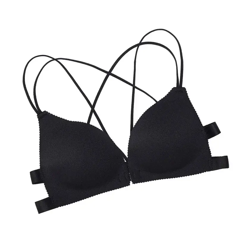 Front Button Beautiful Back Bra Without Steel Ring Gather Up Support Underwear Women's Seamless 1-piece Underwear New
