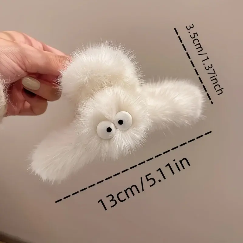 Cute Plush Hair Claw Clip Cartoon Dolls Grabbing Clip Ponytail Claw Clip Fashions Women Girl Hair Clips Hair Accessories Gifts