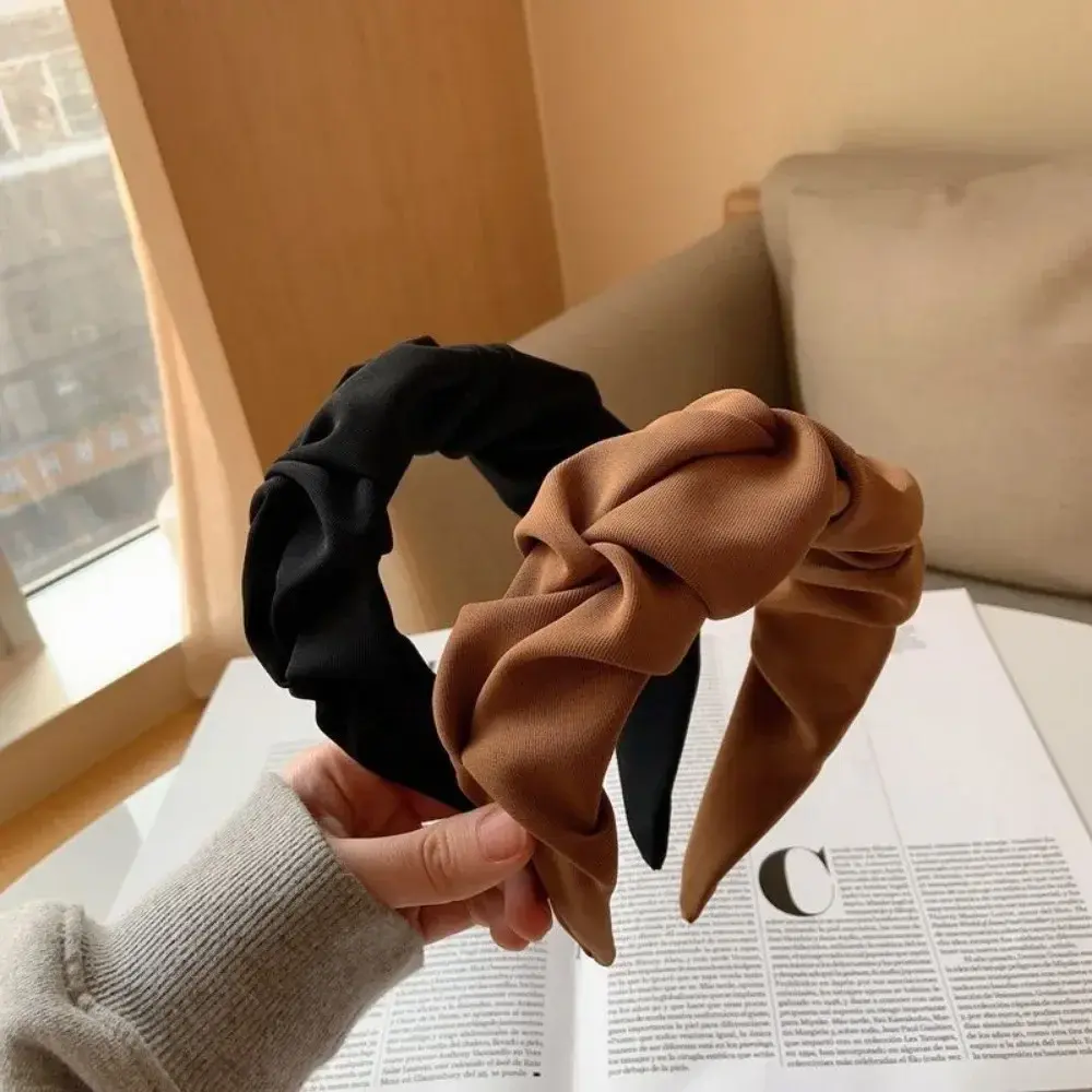 New Fashion Hair Hoop Hair Bands Women Girls Flower Solid Color Retro Headbands Designer Wide Hairband Hair Accessories Headwear