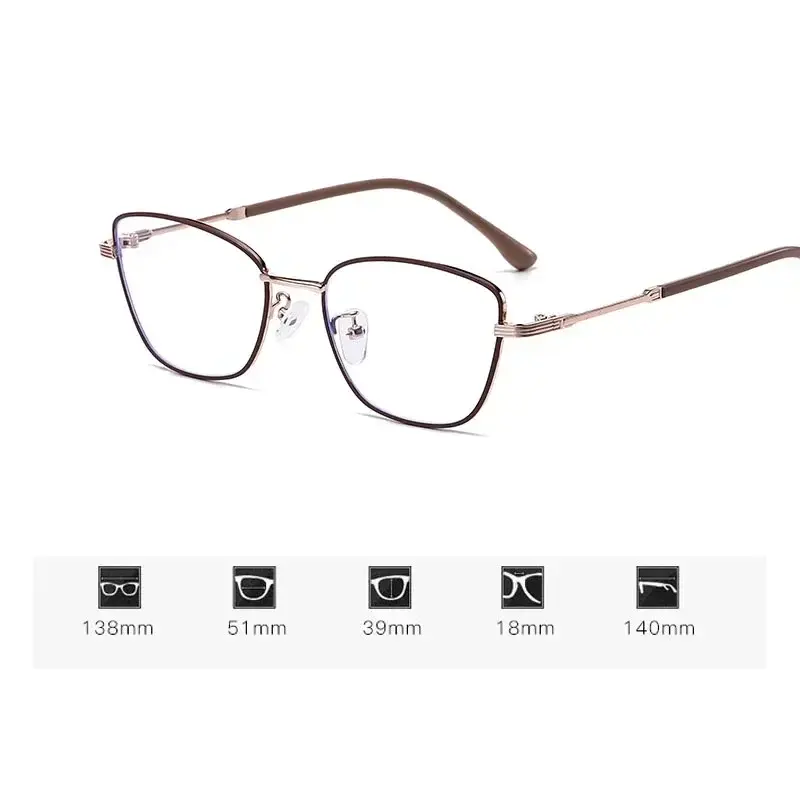 Fashion Classic Square Frame Cat Eye Myopia Glasses Vintage Near Sight Glasses Women Simple Clear Lens Short-sighted Eyeglasses