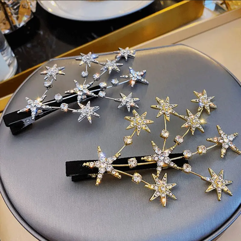 Fashion Women Luxury Elegant Shining Full Stars Branch Hair Clips Sweet Hair Ornament Headband Hairpin Fashion Hair Accessories