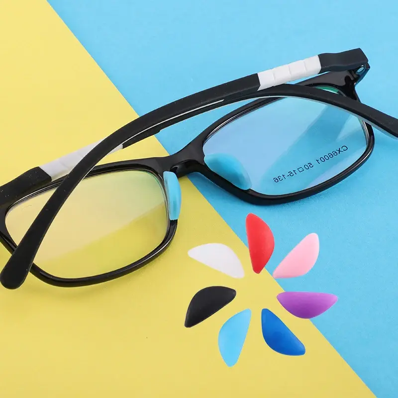 5Pairs New Non-slip Silicone Plug-in Cushion Stipules Nose Pads for Half-moon Pressure Comfortable On Glasses Inserted Nose Pad