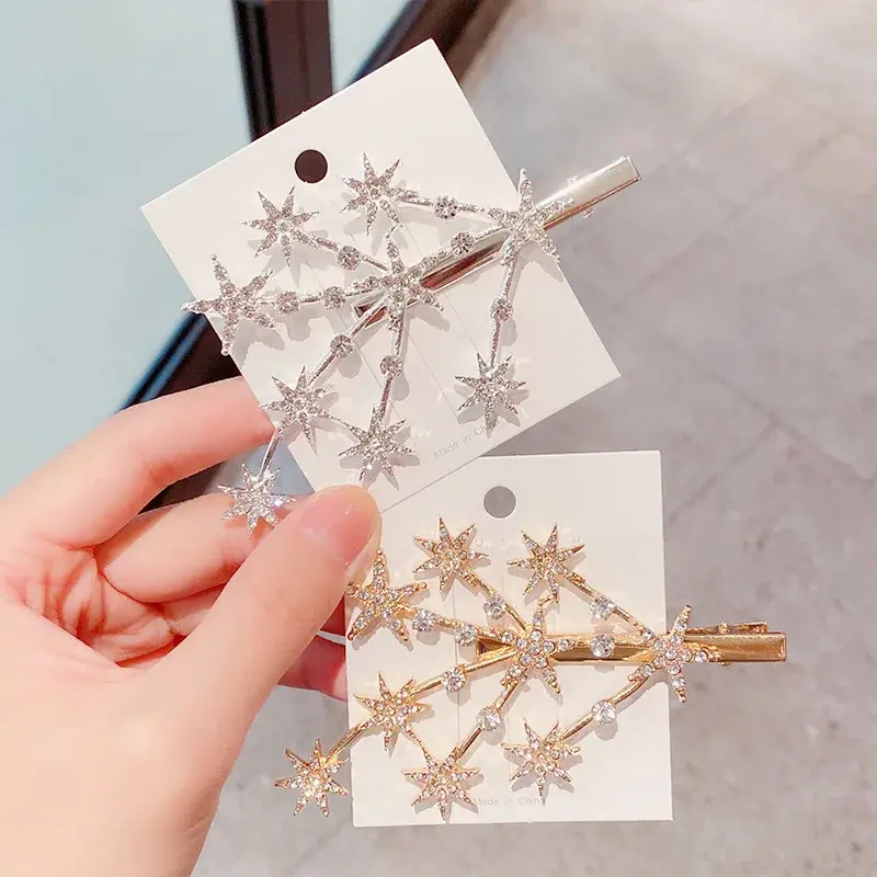 Fashion Women Luxury Elegant Shining Full Stars Branch Hair Clips Sweet Hair Ornament Headband Hairpin Fashion Hair Accessories
