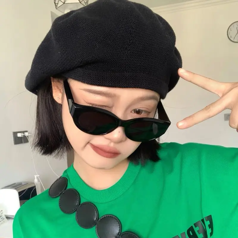 UV400 Fashion Cat Eye Sunglasses Women Oval Glasses Vintage Elliptic Square Sun Glasses for Female Shades Female Eyewear