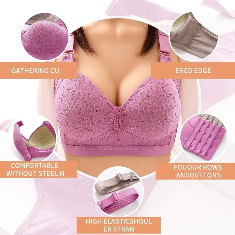 Adjustable No Steel Ring Comfortable Women's Bra Sweat-absorbing Top Sexy Thin Mold Cup Soft Bras for Women Brasieres Para Mujer