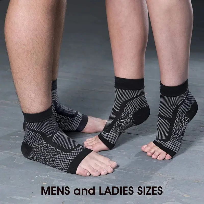 Breathable Sports Ankle Support Brace Compression Sleeve Plantar Fasciitis Sock for Achilles Tendonitis Joint Pain Swelling Heel