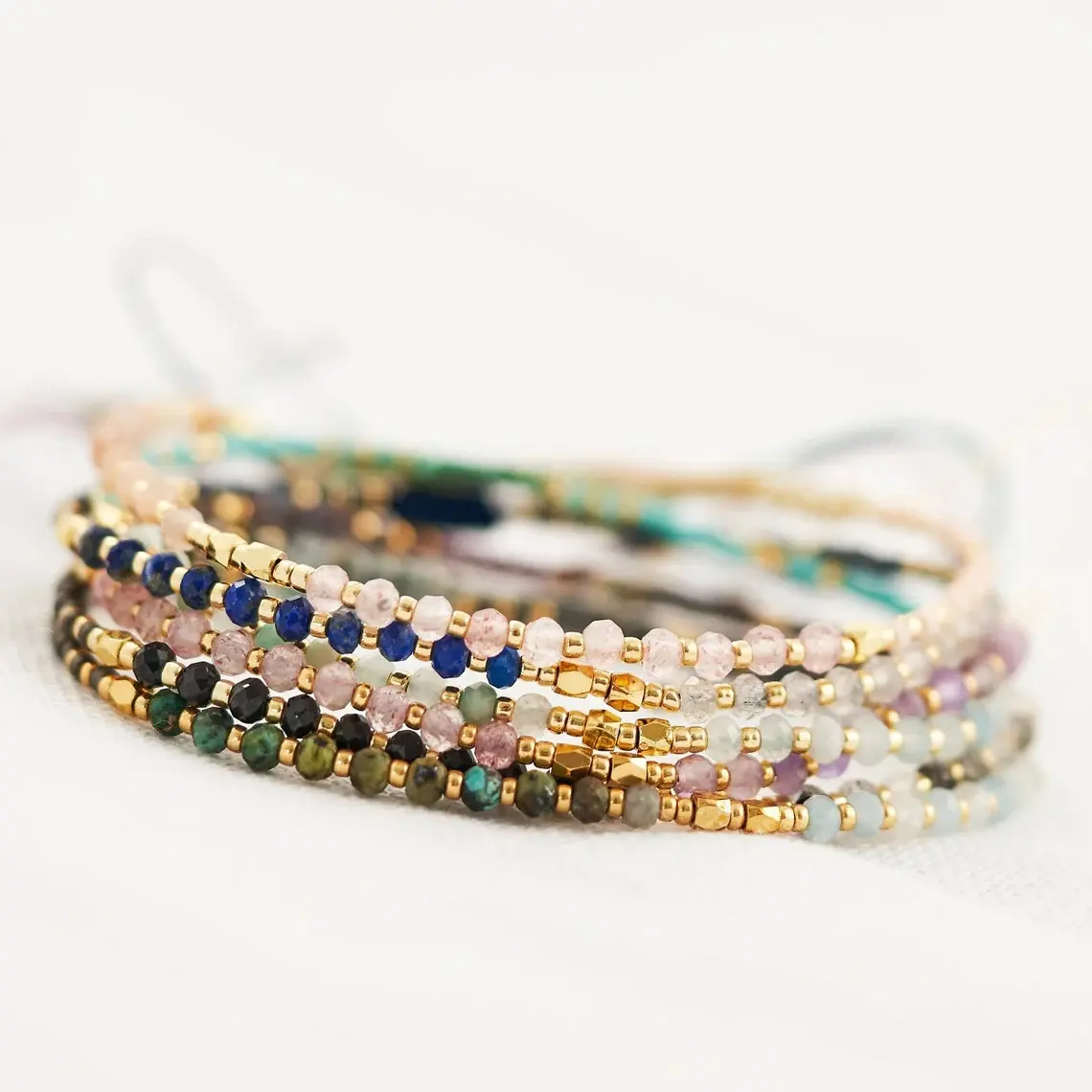 Fashion Crystal Bracelet Colorful Beaded Waterproof Jewelry Handmade Weave Gift Women Teen Girl Adjustable Rope Chain Bracelets