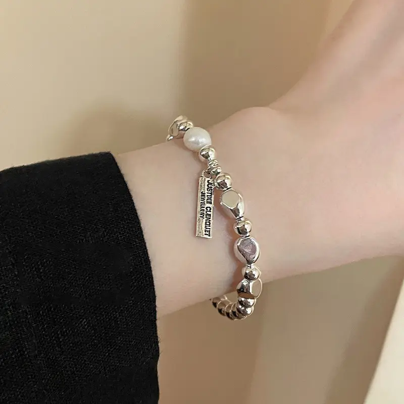 Irregularis Simple Pearl Bracelets Ladies Retro Bracelet Women Fashion Bead Chain Imitation Pearls Party Luxury Jewelry Gift