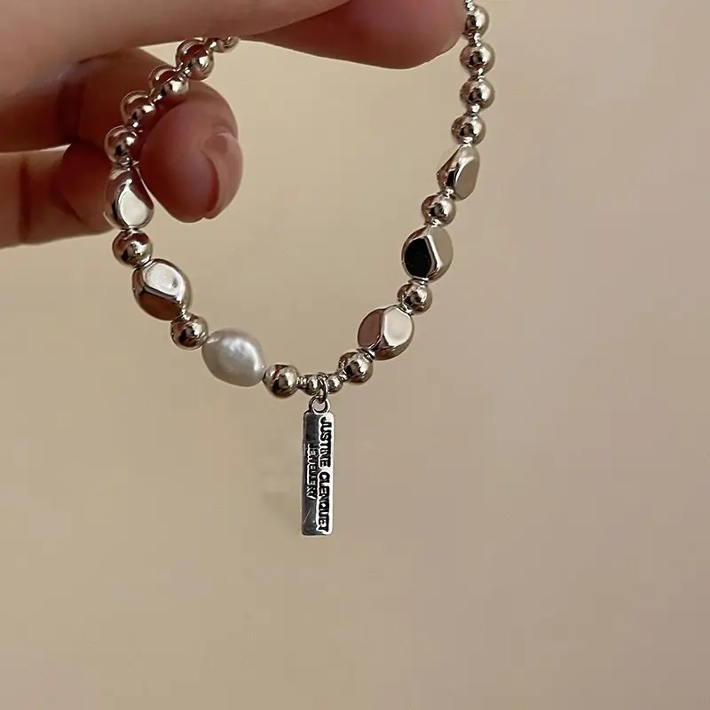 Irregularis Simple Pearl Bracelets Ladies Retro Bracelet Women Fashion Bead Chain Imitation Pearls Party Luxury Jewelry Gift