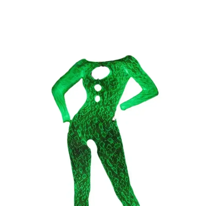 Luminous Fishnet Plus Size Stockings Women Elastic Mesh Open Crotch Tights Party Club Body Pantyhose Fishnet Crotchless Lingerie