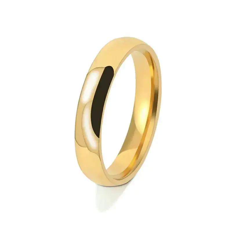 High Quality Classic Stainless Ring Fashion Stainless Steel Ring  Gold Plated Silver Color Knuckle Rings Wedding Ring for Women