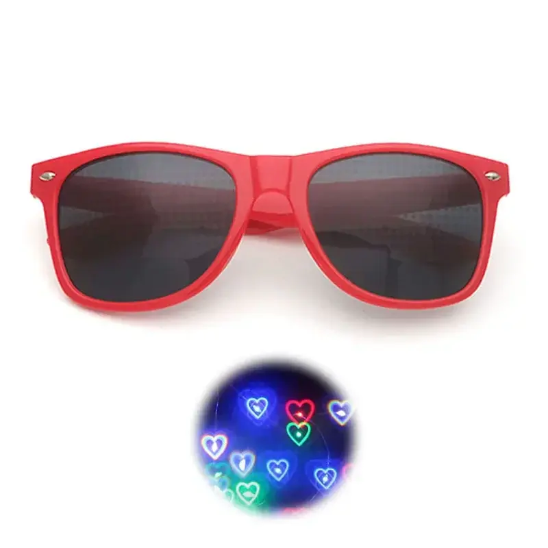 Women Fashion Diffractive Optical Fireworks Glasses Special Effect Sunglasses Adult Dance Light Show Sunglasses Female Glasses