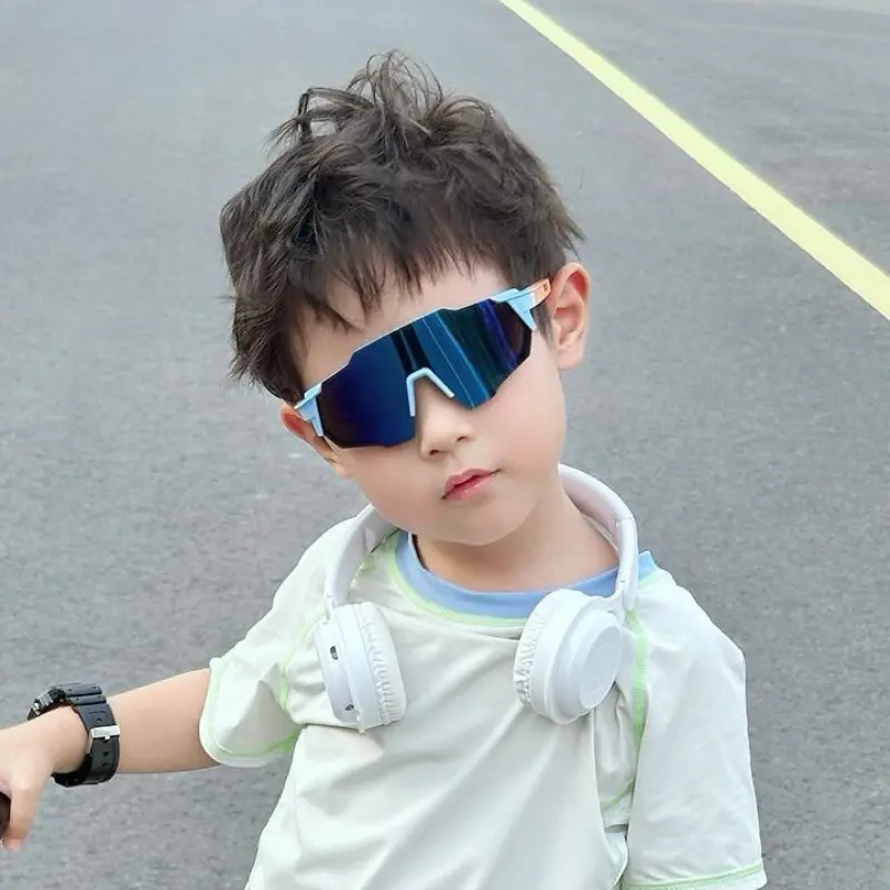 New Gradient Sunshade Children's Glasses Bicycle Eyewear Glasses Outdoor Sport Mountain Bike Ultraviolet-proof Sunglasses UV400