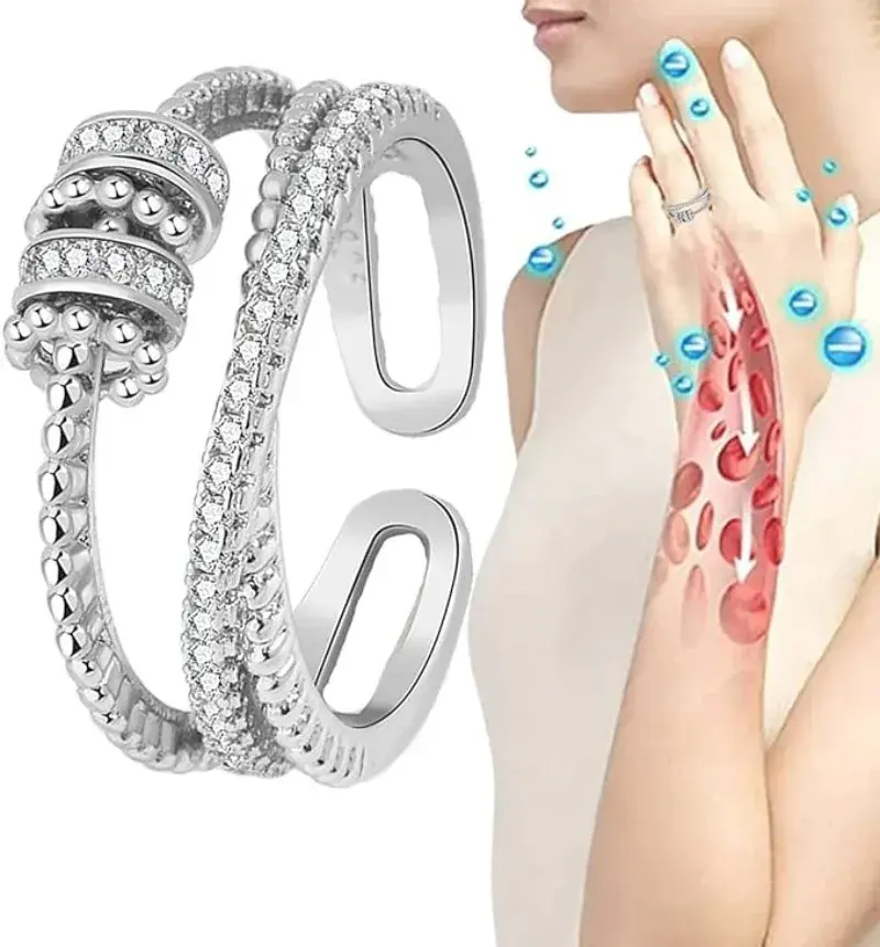 New Anti Stress Anxiety Ring Fidget Spinner Rings Adjustable for Women Rotating Freely Spinning Accessories Jewelry Gifts