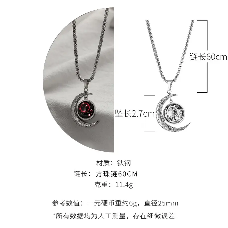 Fashion Luminous 12 Constellations Zodiac Signs Necklaces Crescent Moon Pendant Chains Necklace Couple Birthday Necklace Gifts