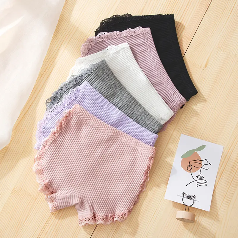 New 4-12 Years Baby Girls Safety Pants Summer Breathable Pants Little Girls Baby Kids Side Lace CottonShorts Baby Safety Pants