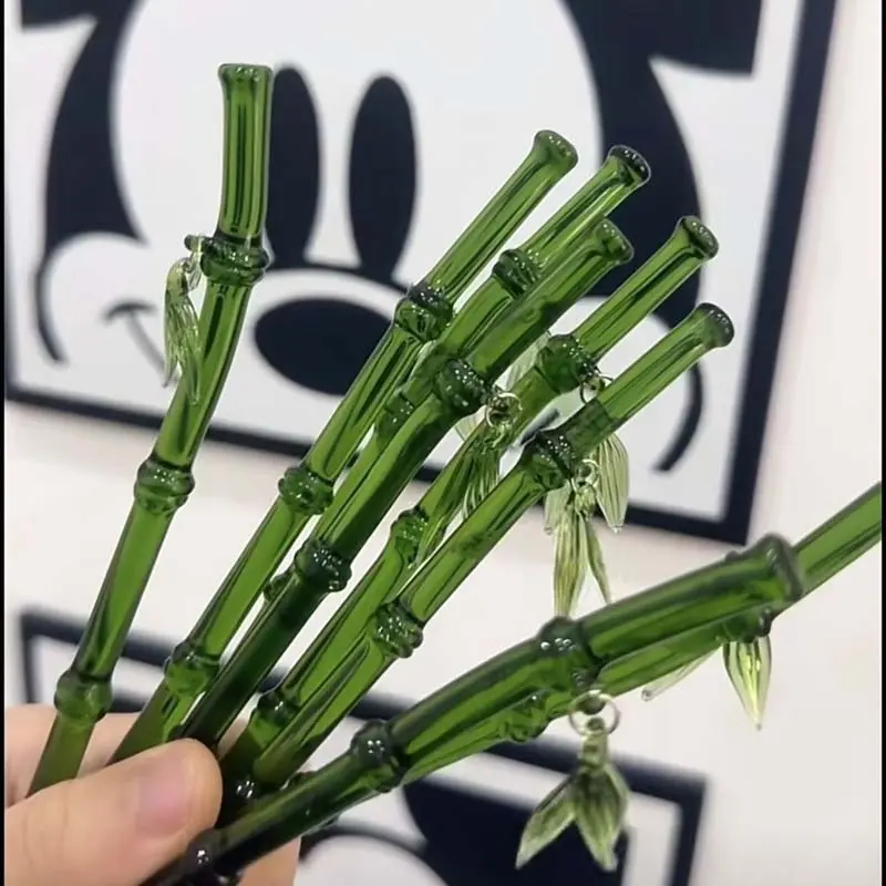 Chinese Style Fashion Hairpin Green Resin Bamboo Leaf Hairpin Hair Stick Women Girls Vintage Chopstick Hairpin Hair Accessories