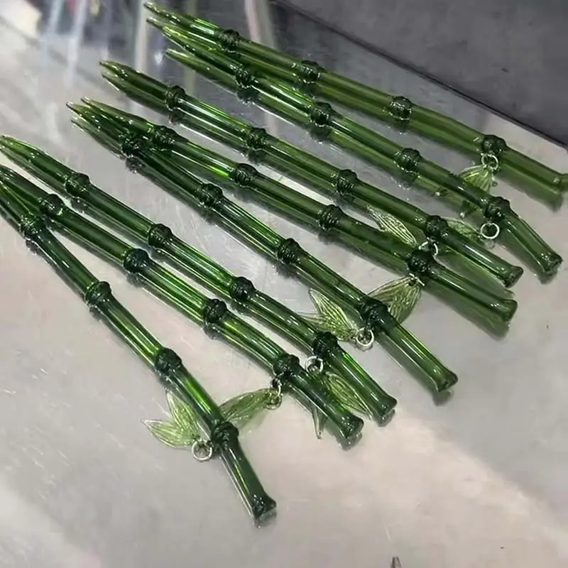 Chinese Style Fashion Hairpin Green Resin Bamboo Leaf Hairpin Hair Stick Women Girls Vintage Chopstick Hairpin Hair Accessories