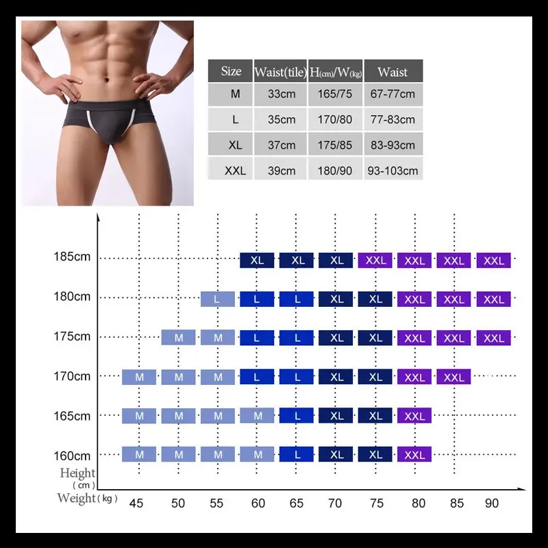 New Men's Panties Comfortable Low Rise Lifting Boxer Shorts and Underpants Bulge Pouch Briefs Underwear Pump Man Boxers Man Pack