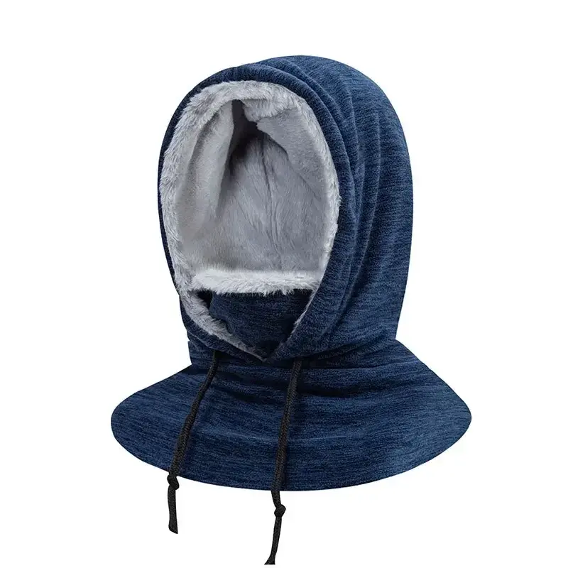 New Winter Men Women Cold Cycling Hooded Cap Drawstring Cap Head Covering Face Scarf Hat