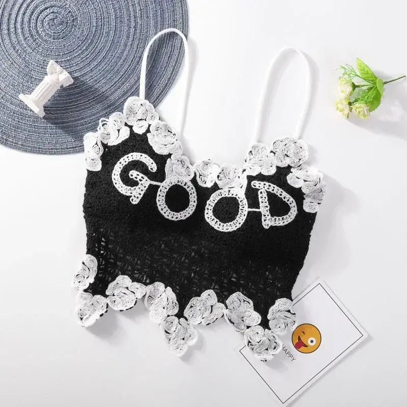 Fashion Sexy Hot Girl Knit Tank Top Women Chic Strapless Camis Slim Korean Tanks Top Elegant Basic Crop Top Summer Bustier