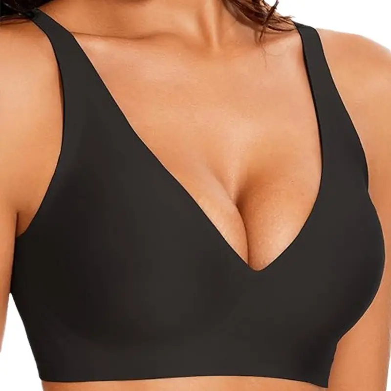 Comfortable Soft Wireless Bra Women Deep V Bras Sexy Bralette Padded Bras Fashion Female Seamless Underwear Ladies Wire-free Bra