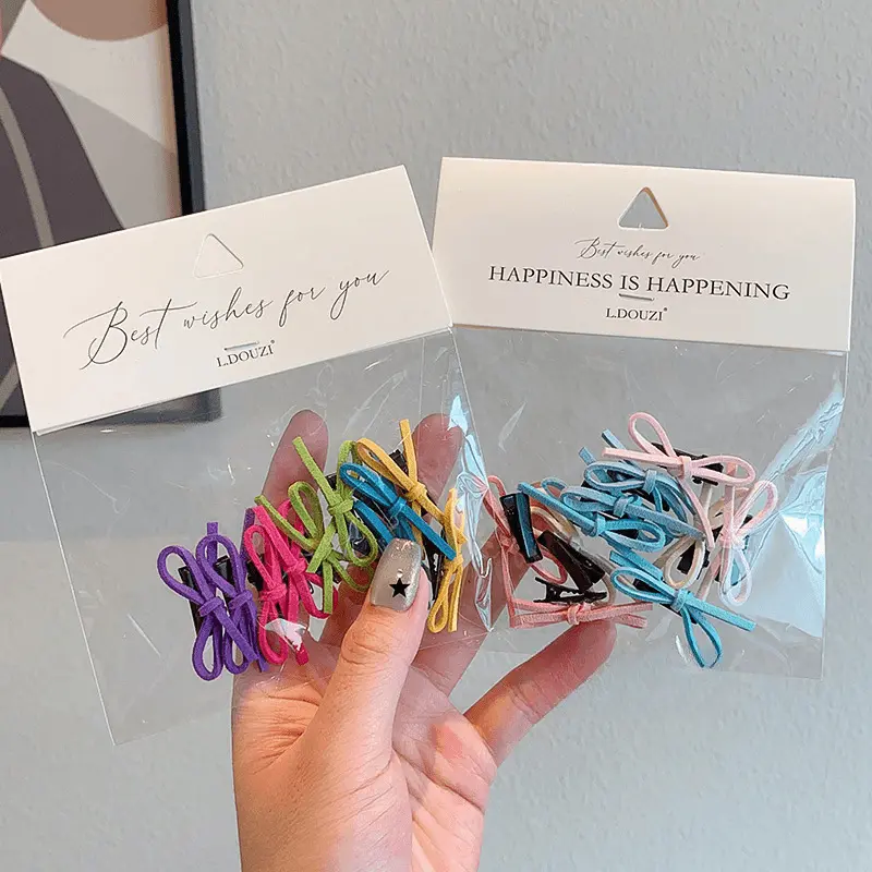 10Pcs/Set Children's Hair Clip Sweet Cute Fashion Hairpins Accessories Ins Summer Dopamine Bow Hair Clip Hairpins Kids Hair Pin