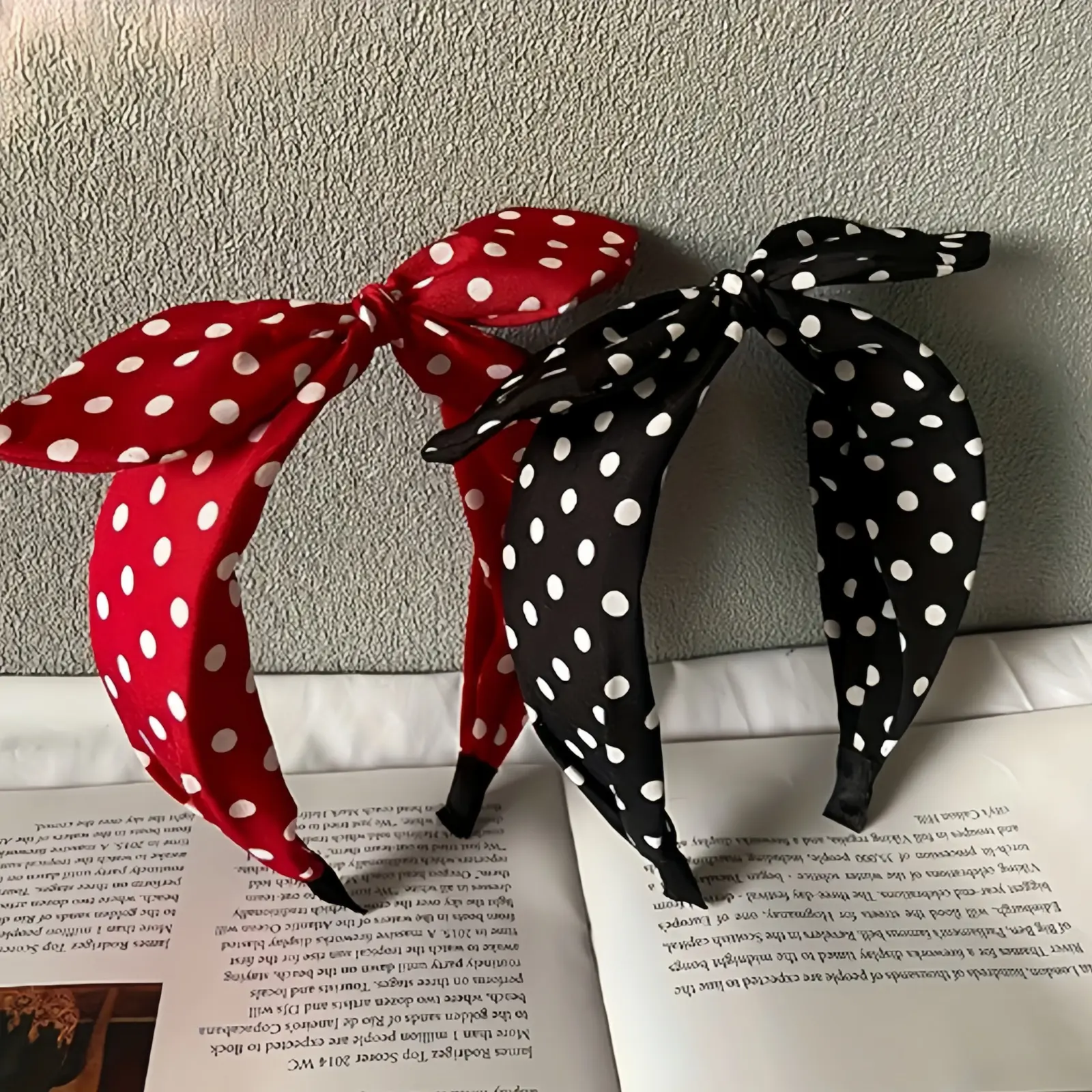 Ins New Fashion Red Hairband Women Versatile Bow Headband with Wide Edge Korean Style Vintage Hair Accessories