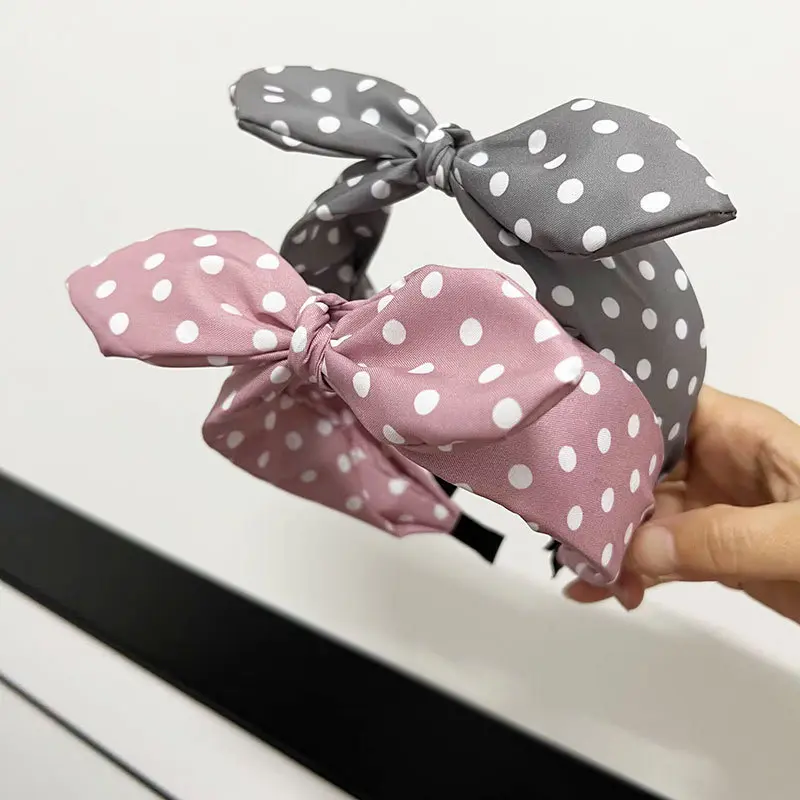 Ins New Fashion Red Hairband Women Versatile Bow Headband with Wide Edge Korean Style Vintage Hair Accessories