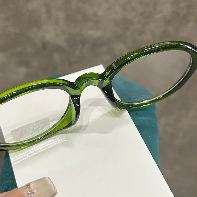 Fashion Retro Oval Frame Frame Presbyopia Glasses Green Tortoiseshell Reading Glasses Blue Light Blocking Eye Protection Eyewea
