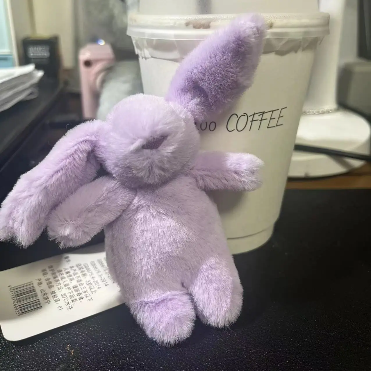 Fashion Stuffed Animals Cute Cartoon Rabbit Keychain Love Pompom Toy Girl Bag Car Key Chains Mobile Phone Pendant Jewelry Gift