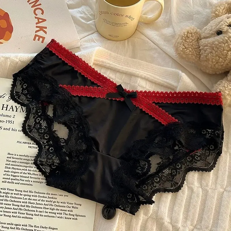 Fashion Sexy Lace Underwear Pure Cotton Crotch Sexy Triangle Panties Women's Innerwear Comfortable Breathable Ladies Briefs