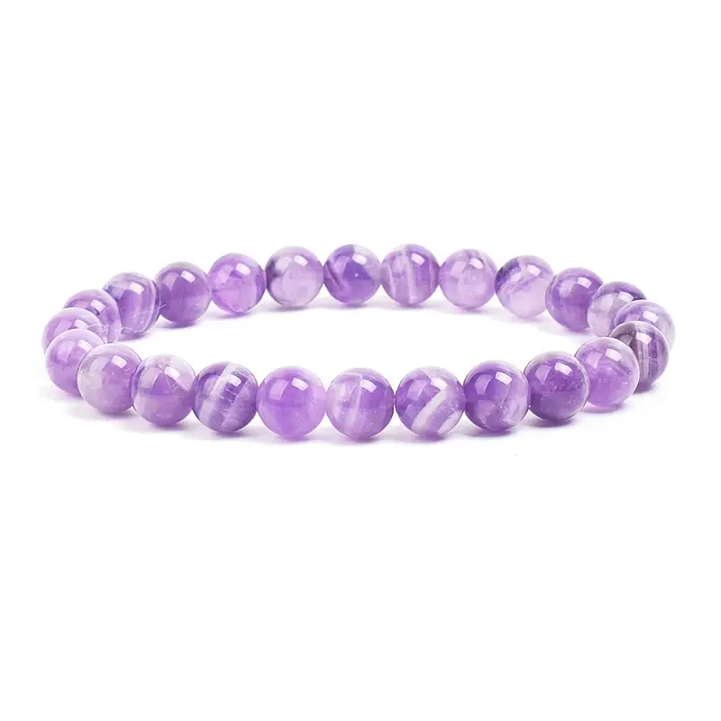 Fashion Natural Stone Beads Bracelet for Women Men Amethysts Crystal Quartzs Aquamarines Jades Jewelry Elastic Bangle Bracelets