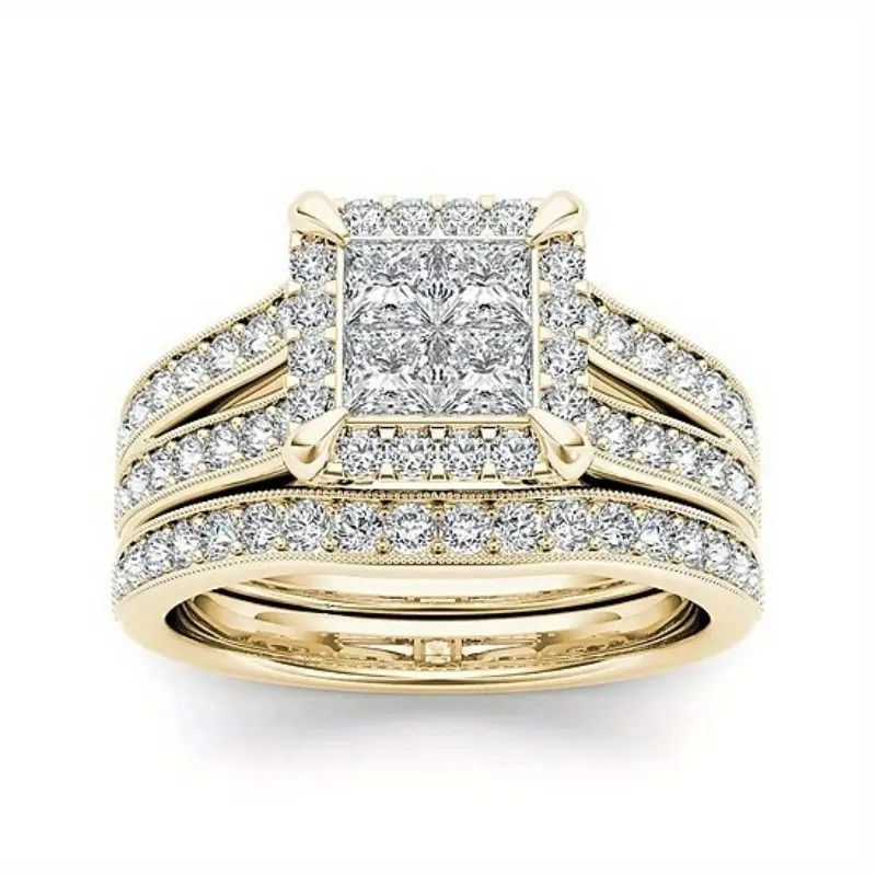 New Shimmering Zirconia Stacking Rings for Weddings and Engagements - Elegant and Luxurious Jewelry Dupes