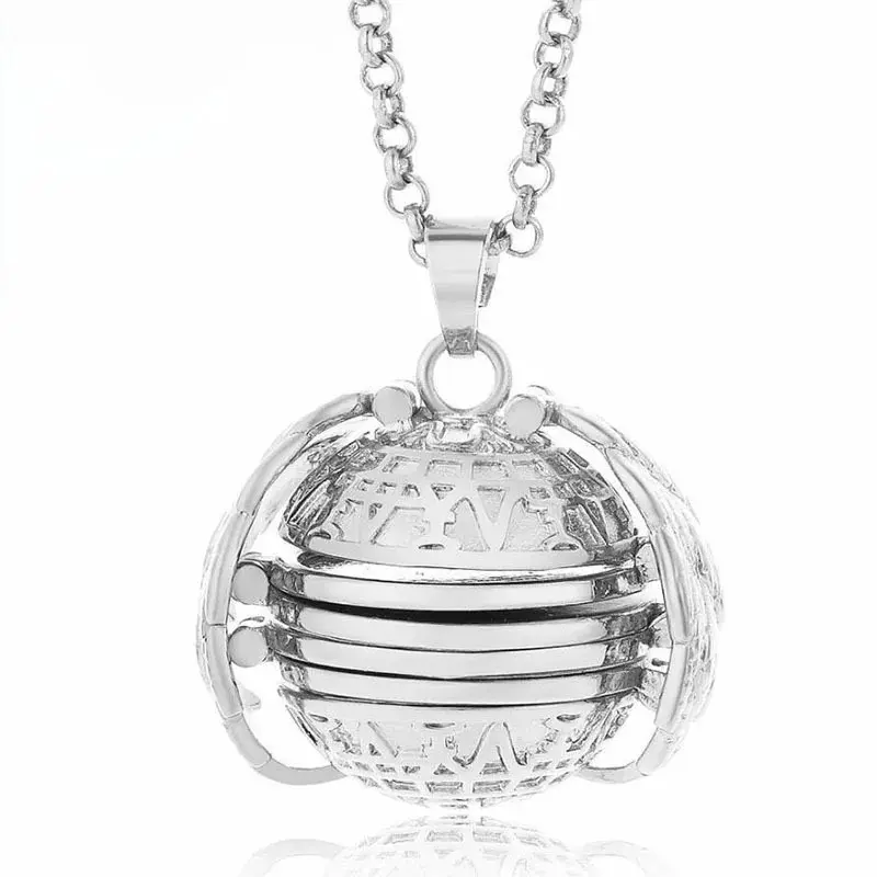 DIY 4 Photo Storage Pendant Metal Angel Wings Locket Necklace Jewelry Fashion Romantic Album Box Accessories Family Lover Gifts
