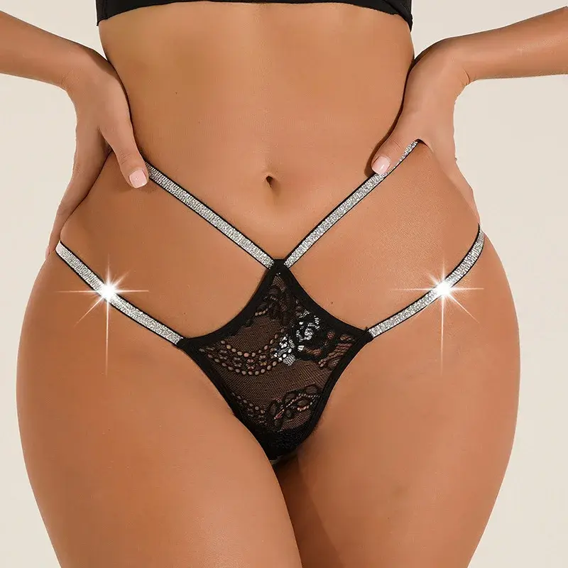 Fashion Sexy Panties Women Double Thin Belt High Waist Thong One Piece Trace Underwear Thongs Women Sexy Panties Women